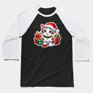 Cat christmas and gift christmas Baseball T-Shirt